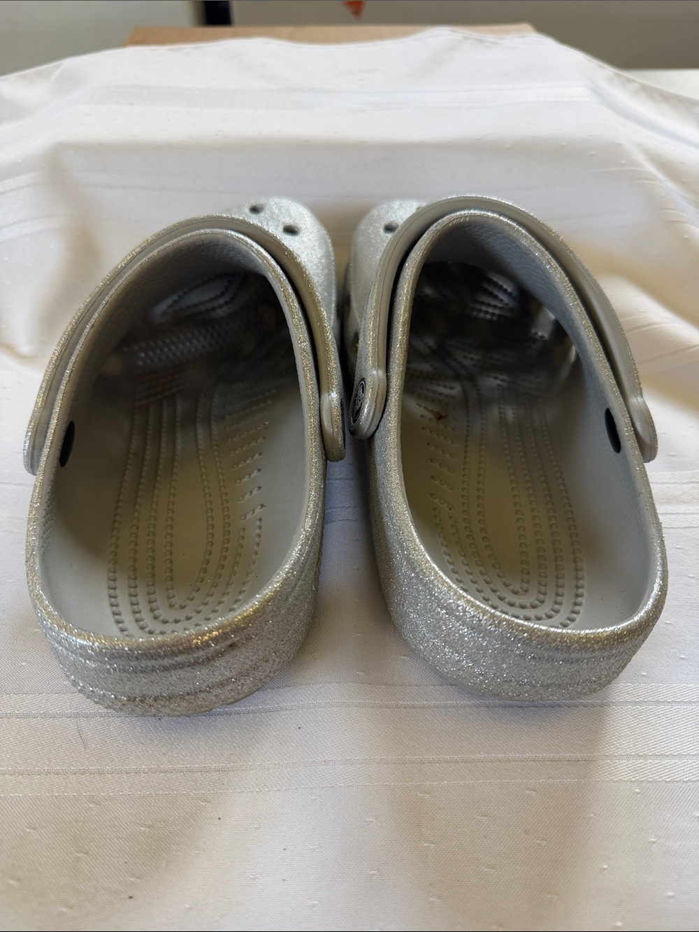 CROCS Silver Glitter Classic Clog - Picture 5 of 5